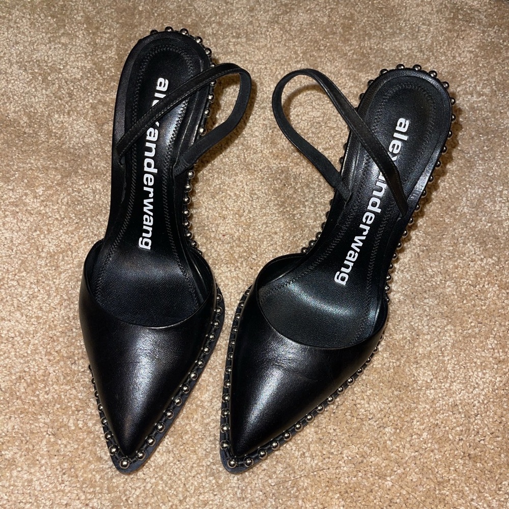 Alexander wang studded sling back heels